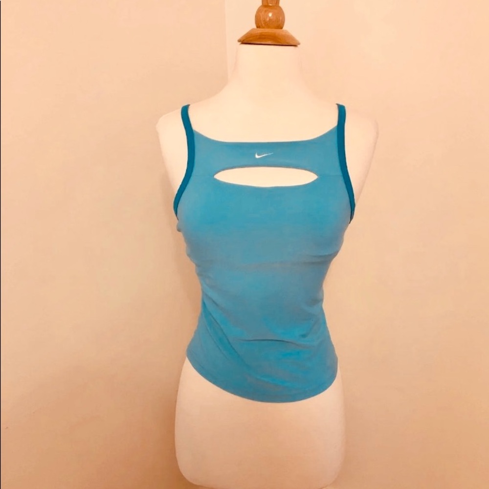 Nike blue athletic dri fit tank top